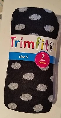 Paquete de 2 medias suéteres marca Trimfit para niñas negro lunadote - gris diamante 4-6   Foto 1 de 2