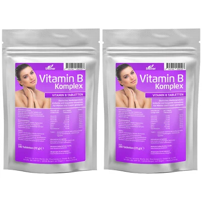 STEINER 2 Packungen Vitamin B Komplex Tabletten B1 B2 B3 B5 B6 B12 Biotin Folsäure