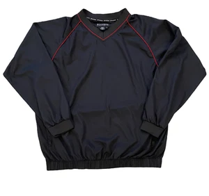 Foot Joy Golf Pullover Windbreaker Men's Size Large Long Sleeve Black - Picture 1 of 6