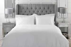 Ropa de cama de material ecológico de bambú en blanco 300 hilos embalaje ecológico - Imagen 1 de 3