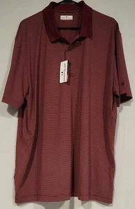 Men's XXL Polo Grand Slam Performance Golf EEG Striped  100% Poly NWT - Picture 1 of 5