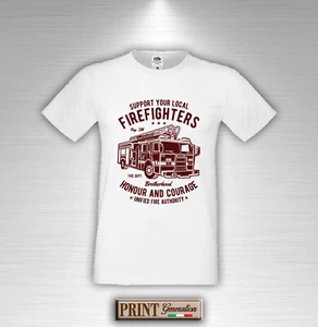 Feuerwehr T-Shirt Ehre Mut LKW Wasserrettung Sommer Mode Slim - Bild 1 von 3