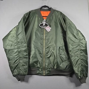 Rothco MA-1 Flight Jacket Tactical Bomber Coat Reversible Orange MA1 Air Force - Picture 1 of 10