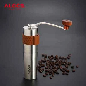 Alocs Manual Coffee Grinder Conical Burr Mill Adjustable Portable Hand Crank - Picture 1 of 14