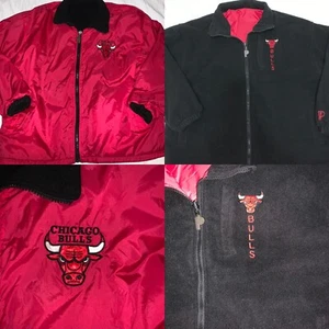 VINTAGE 90er GROSSE RETRO SELTENE NBA Chicago Bulls Pro Player Wendejacke - Bild 1 von 9