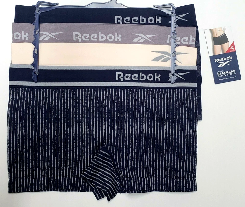 Reebok Women's Briefs S Boyshorts 4 Pack Seamless Performance Training Stretch - Image 1 of 4