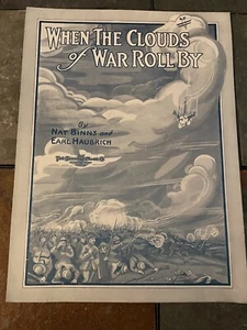 Vintage 1917 Wenn die Wolken des Krieges rollen von Nat Binns und Earl Haubrich 1. Weltkrieg - Bild 1 von 7