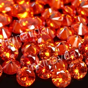 Natural Ceilán Padparadscha Zafiro Ojo Limpio 2.10 MM Piedras Preciosas Redon... - Imagen 1 de 7