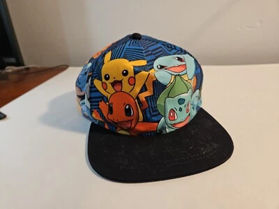 Gorra de béisbol Pokemon Snapback 2016 Pikachu Squirtle Charmander juvenil nueva con etiquetas Foto 1 de 4