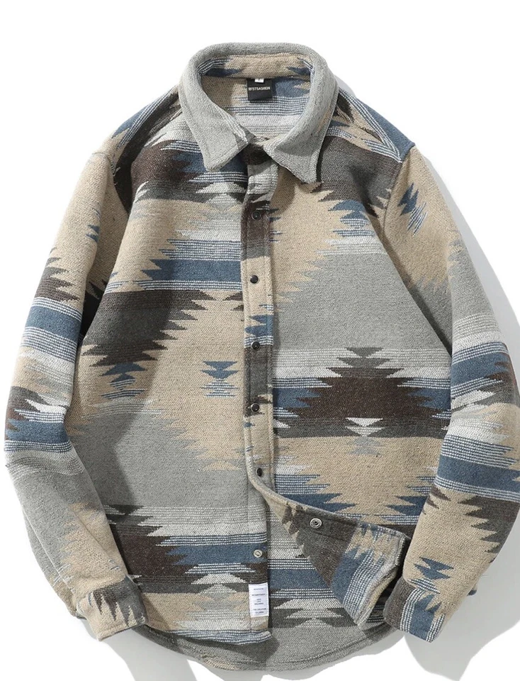 Tokyo Laundry - Tribal Fleece Button Up Shirt - Image 1 of 4