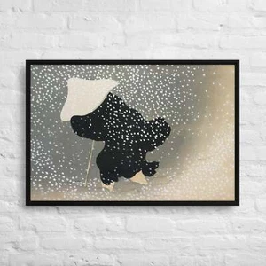 Schnee von Momoyogusa - Blumen hundert Generationen - 36x24 gerahmter Leinwanddruck - Bild 1 von 1