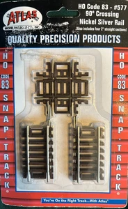 Atlas HO Scale  ~ Code 83 ~ Track 90-Degree Diamond Crossing ~ 577 - Picture 1 of 1