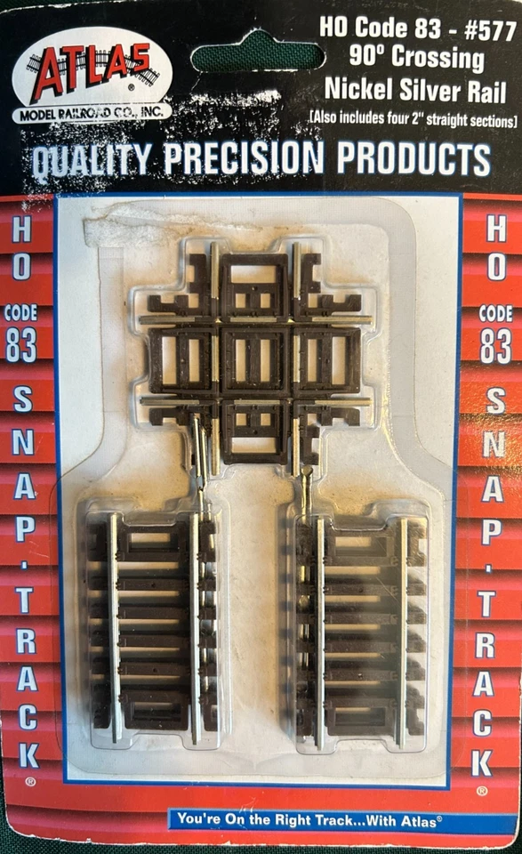 Atlas HO Scale  ~ Code 83 ~ Track 90-Degree Diamond Crossing ~ 577 - Image 1 of 1