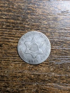 1853 Three Cent Silver Trime 3 Cent US Coin - Picture 1 of 2