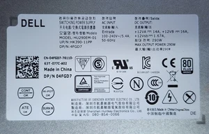 OEM Dell 290W Power Supply 4FGD7 OptiPlex 3020 7020 9020 MT Precision T1700 - Picture 1 of 3
