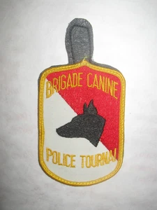 PARCHE POLICÍA K9 EXTRANJERO BELGA/TOURNAI (LEER DESCRIPCIÓN) CUERO TRASERO Y LENGÜETA - Imagen 1 de 2