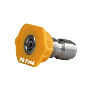 20 Pack Erie Tools Pressure Washer 1/4" Quick Connect 15 Degree 4.5 Nozzles - Picture 1 of 4