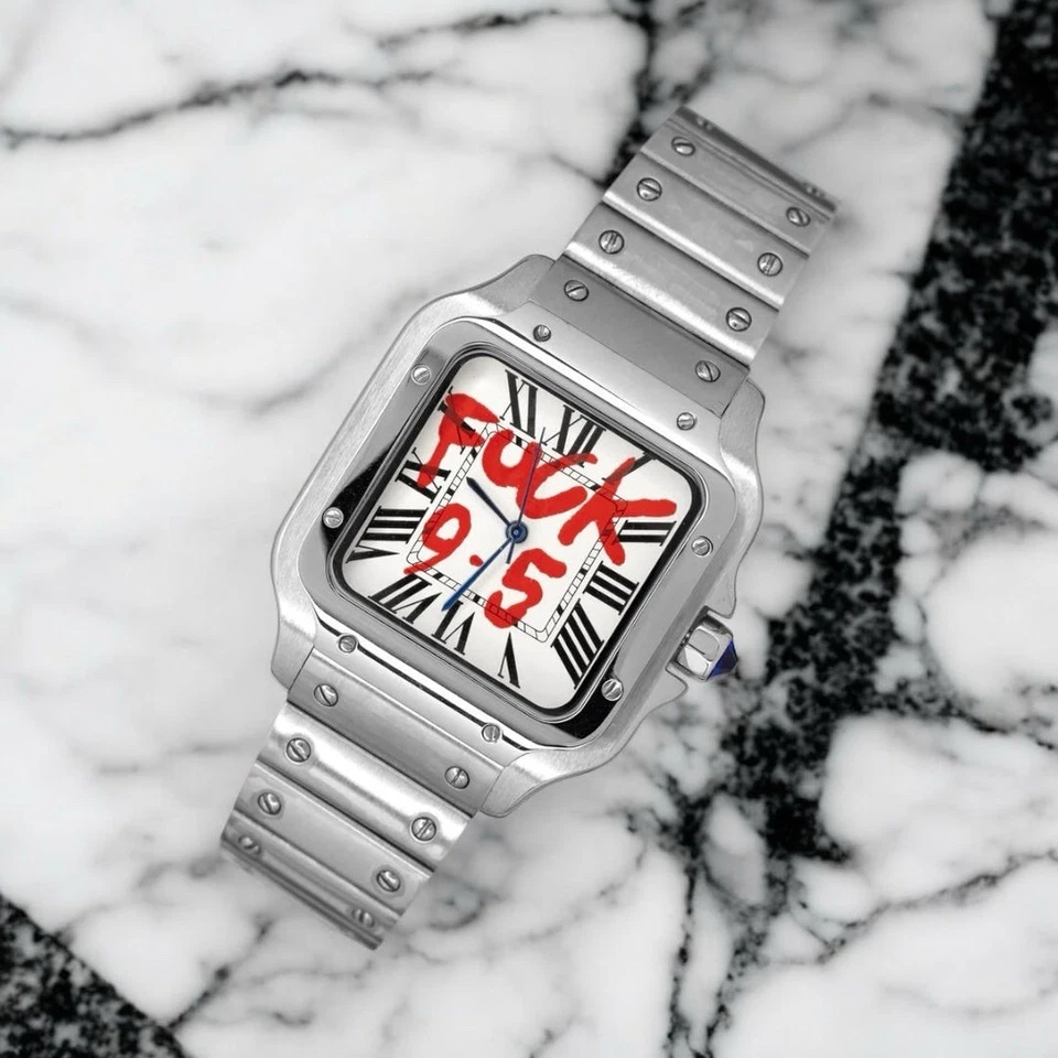 9-5 Square Pilot Steel | 39 mm | Sapphire | Graffiti Dial | NH35 | 5-Link - Bild 1 von 4