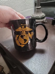 United States Marines Black Marble Design 12oz Kaffeebecher Tasse USMC Insignia - Bild 1 von 8