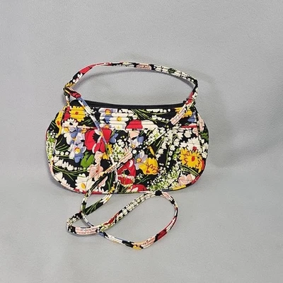 VERA BRADLEY Poppy Fields Pequeño Bandolera Hombro Frannie Acolchado Cartera Bolso Foto 1 de 4