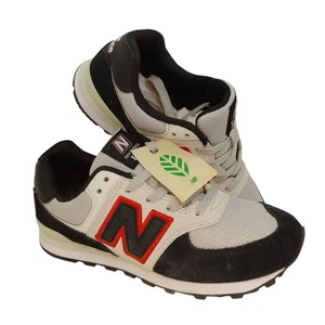 Zapatillas New Balance 574 de cuero gris y negro para niños - Talla 4 - NUEVAS - Imagen 1 de 7