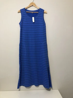 Nuevo con etiquetas Maxi Vestido Talbots Azul Real Azul Marino Rayas Para Mujer Talla Grande  Foto 1 de 4