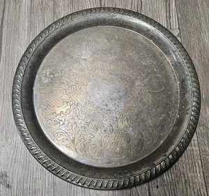 Vintage Sheridan Silverplate Tray - Nat Federation Of Jewish Men's Club 12x12" - Picture 1 of 4