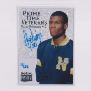 2013-14 Fleer Retro Prime Time Autograph AUTO #13PTV David Robinson SN /25 - Picture 1 of 2