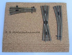 5 Stück 20x30 2mm Kork Weichen Bettung Unterlage der Spur Z- N- TT- HO   - Bild 1 von 1