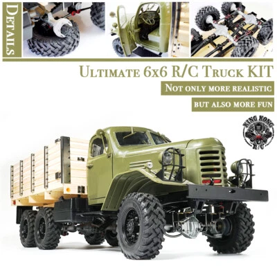 Kingkong RC 1/12th CA30/ZIS151 6x6 RC Car Crawler Truck w/ Metal Chassis KIT Set - Image 1 of 4