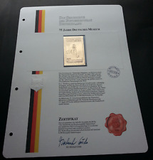 Germany 75th Anniv Of Museum 1978 (gold stamp) MNH *certificate *rare *unusual