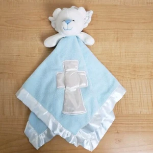 Baby Boom Azul Claro Oso Ángel Lovie Lovey Manta de Seguridad Cruz-Sin Música - Imagen 1 de 10