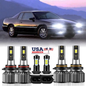 For Cadillac Eldorado 1992-2002 LED Headlight Hi Low Beam & Fog Light Bulbs Kit - Picture 1 of 10