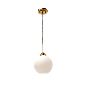 Aspen Creative 61153-11, Adjustable Indoor Pendant 1 Light, Frosted & Opal Globe - Picture 1 of 3