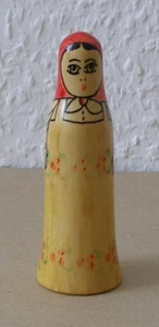 Alte Matrjoschka. Matroschka! Babuschka! Einzelne Holzpuppe! SAMMLEROBJEKT. - Bild 1 von 2