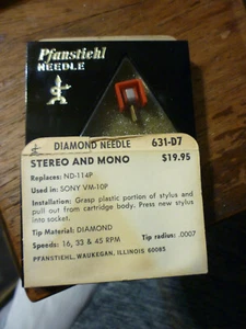 PFANSTIEHL 631-D7 STYLUS for Sony ND114P for VM-10P replacement needle - Picture 1 of 1
