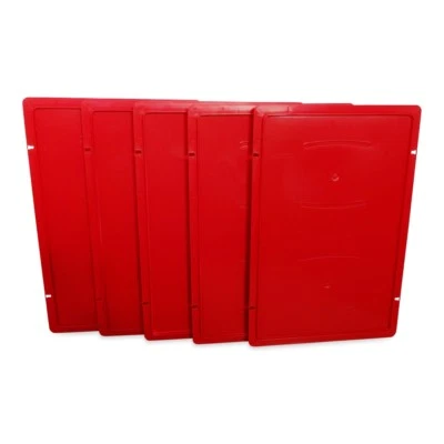 5 Stück Deckel für Metzgerkiste Fleischereikiste Eurokiste E1, E2, E3 rot NEU