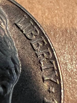 1948 p unc nickel with die break error - Image 1 of 4