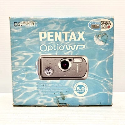 Pentax Optio WP Waterproof Digital Camera 5.0Mp + Box, Accessories - FreePostage - Image 1 of 4