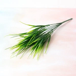 5pc Artificial 7 Branch Spring Grass Plant Plastic Greenery For Garden Decor - Picture 1 of 10