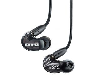 New SHURE SE215-K Sound Isolating In-Ear Headphones Earphones IEM Earbuds BLACK