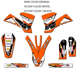 2004 EXC 13 FLY Orange Senge Graphics Kit Compatible with KTM - Imagen 1 de 10