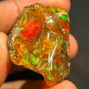 57 Carat Opal Rough Natural Ethiopian Opal Raw Welo Opal Multi Fire Gemstone - Picture 1 of 8