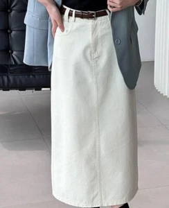 Damen hochtailliert Vintage Denimrock gerader A-Linie Rock Sommermode - Bild 1 von 10