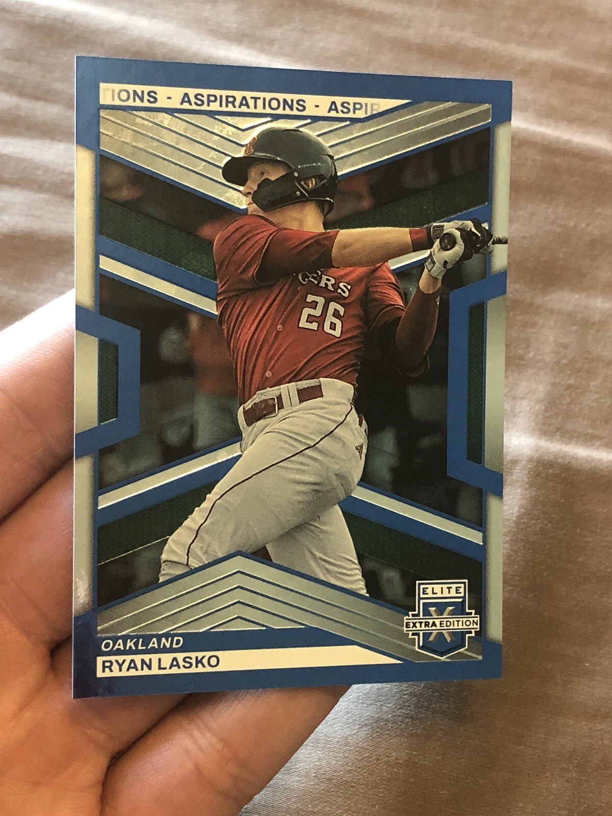 2023 Elite Extra Edition #131 Blue Aspirations #d 4/349 Ryan Lasko Oakland A's