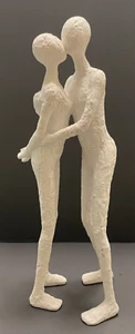 Mikasa Akzente umarmen Mann und Frau weiß Skulptur Kunstwerk 15 cm groß - Bild 1 von 6