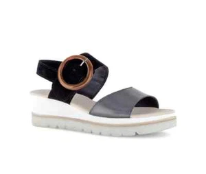 Sandalia de cuña Gabor Slingback negra/estaño - Imagen 1 de 5