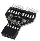 9Pin USB Header 1 to 2 Male Board 9-Pin USB HUB USB 2.0 9Pin Connector Adapter T