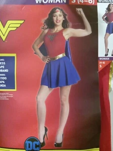 Halloween Kostüm Rubies Wonder Woman Kleid DC Comics Damen S 4-6 Einteiler NEU - Bild 1 von 5