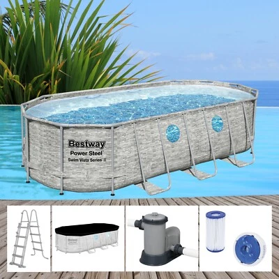 Bestway Power Steel 549x274x122cm Pool Filterpumpe und Zubehör Gartenpool 56716 - Bild 1 von 4